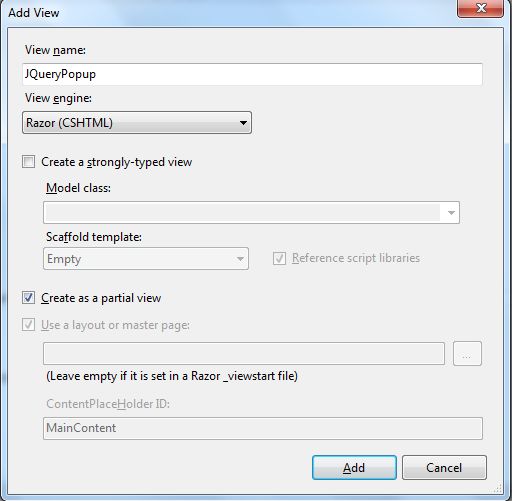 click on the Add button